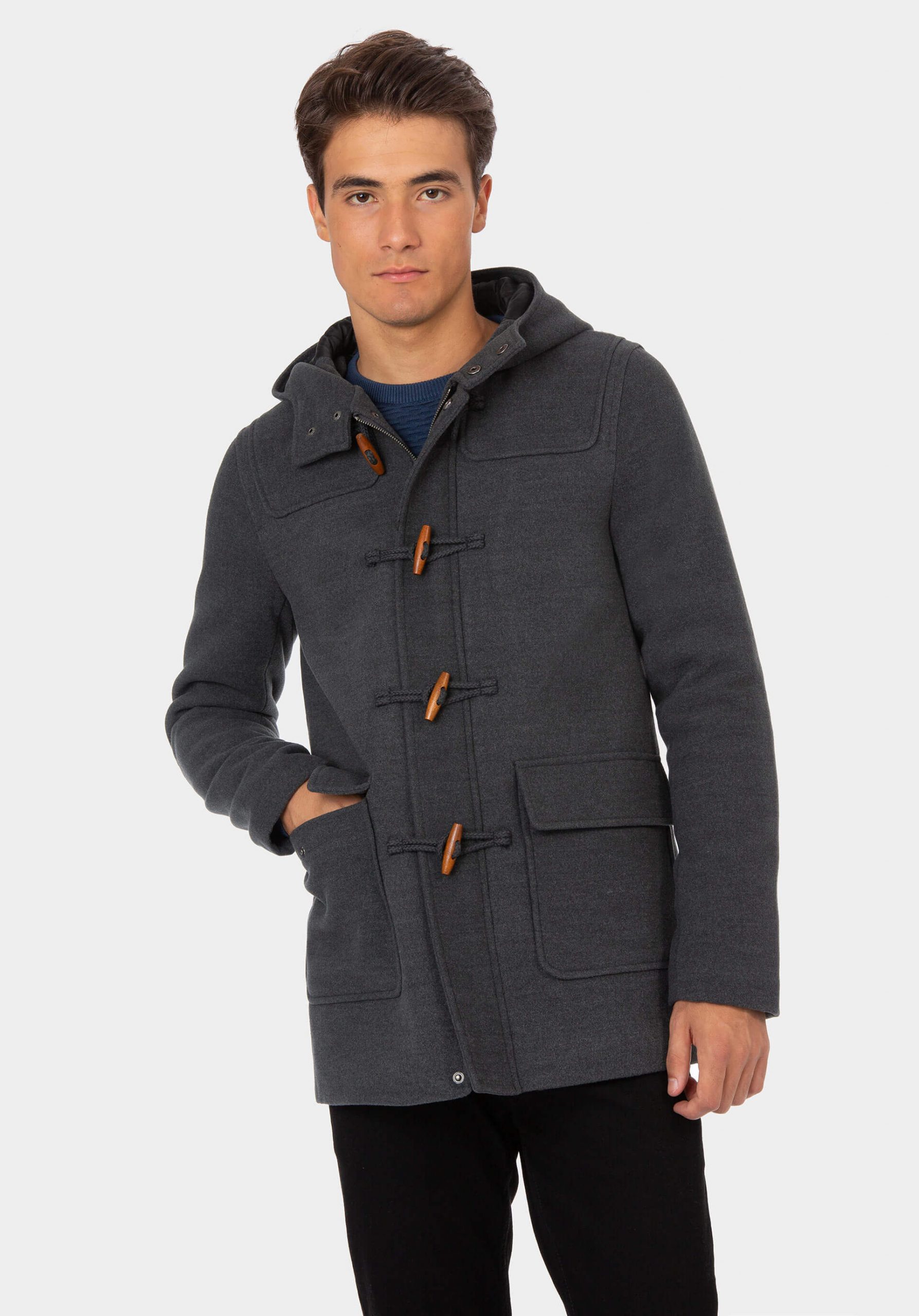 Canadiana cinza com capuz para homem da Tiffosi