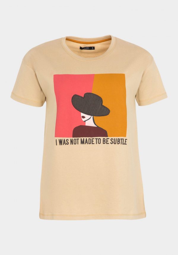 T-shirt mulher de chapéu da Tiffosi
