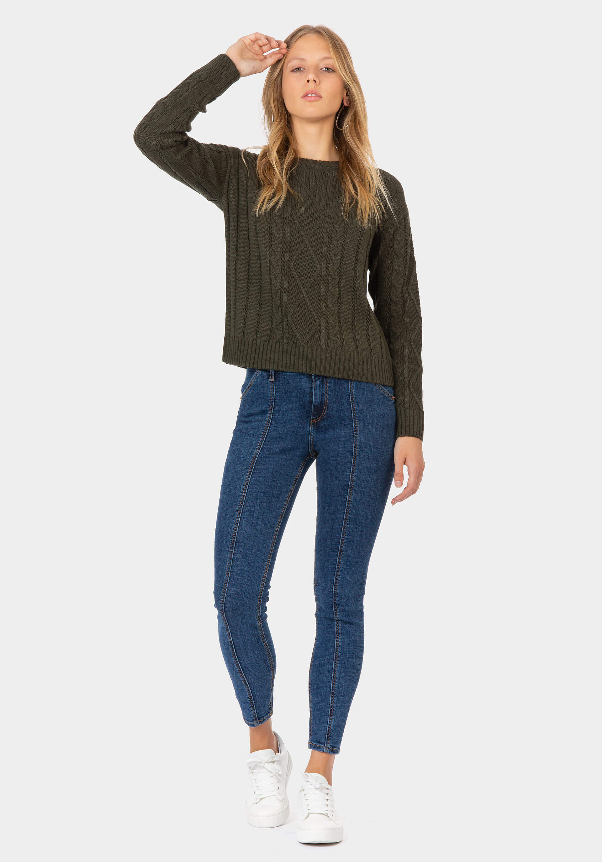 Camisola clássica verde para mulher da Tiffosi