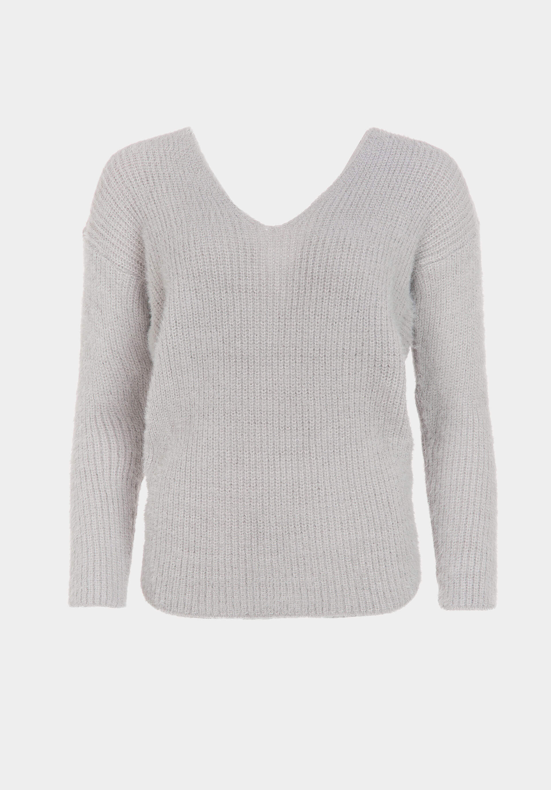 Camisola cinza com entrelaçado para mulher da Tiffosi