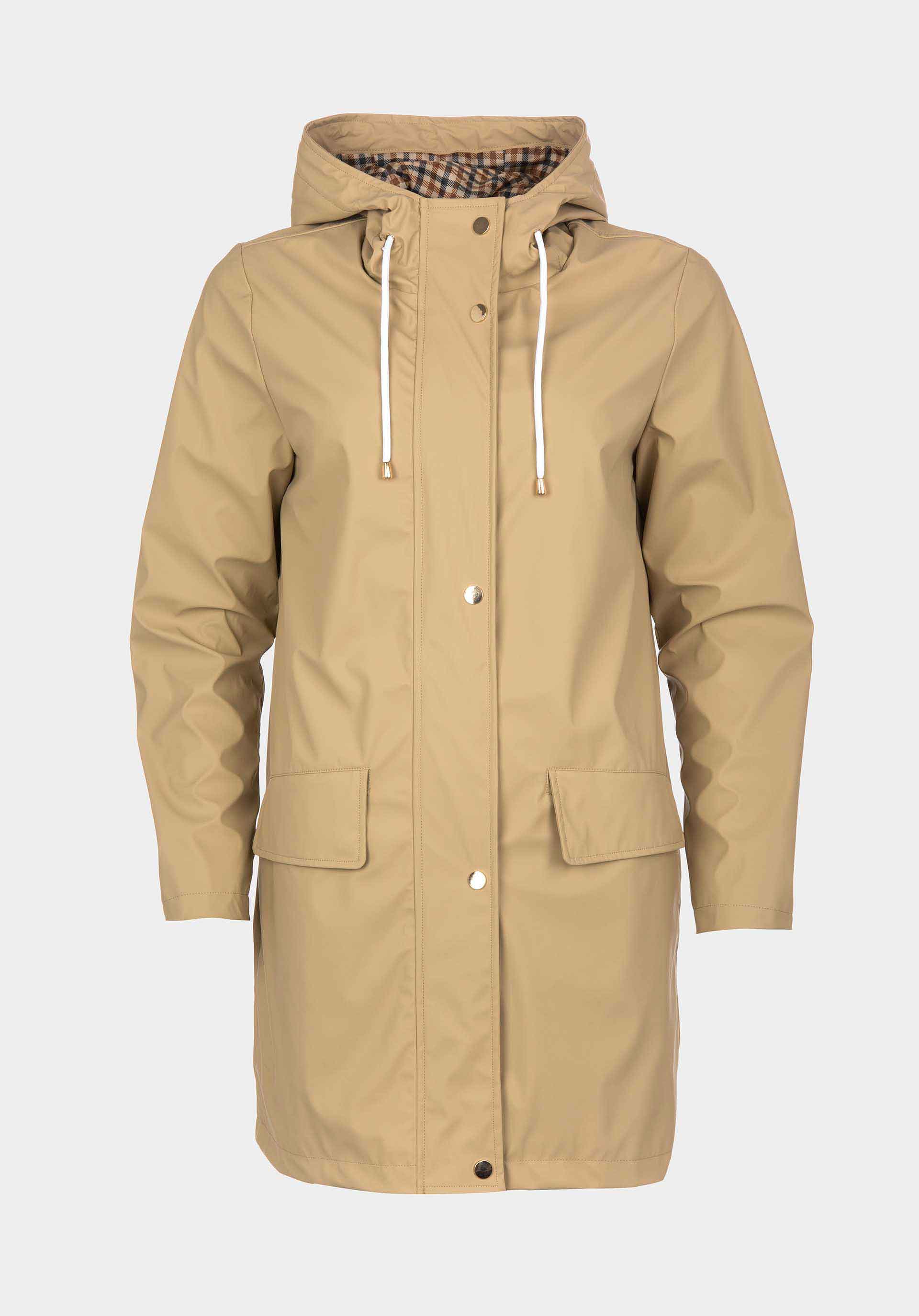 Gabardina bege com capuz para mulher da Tiffosi