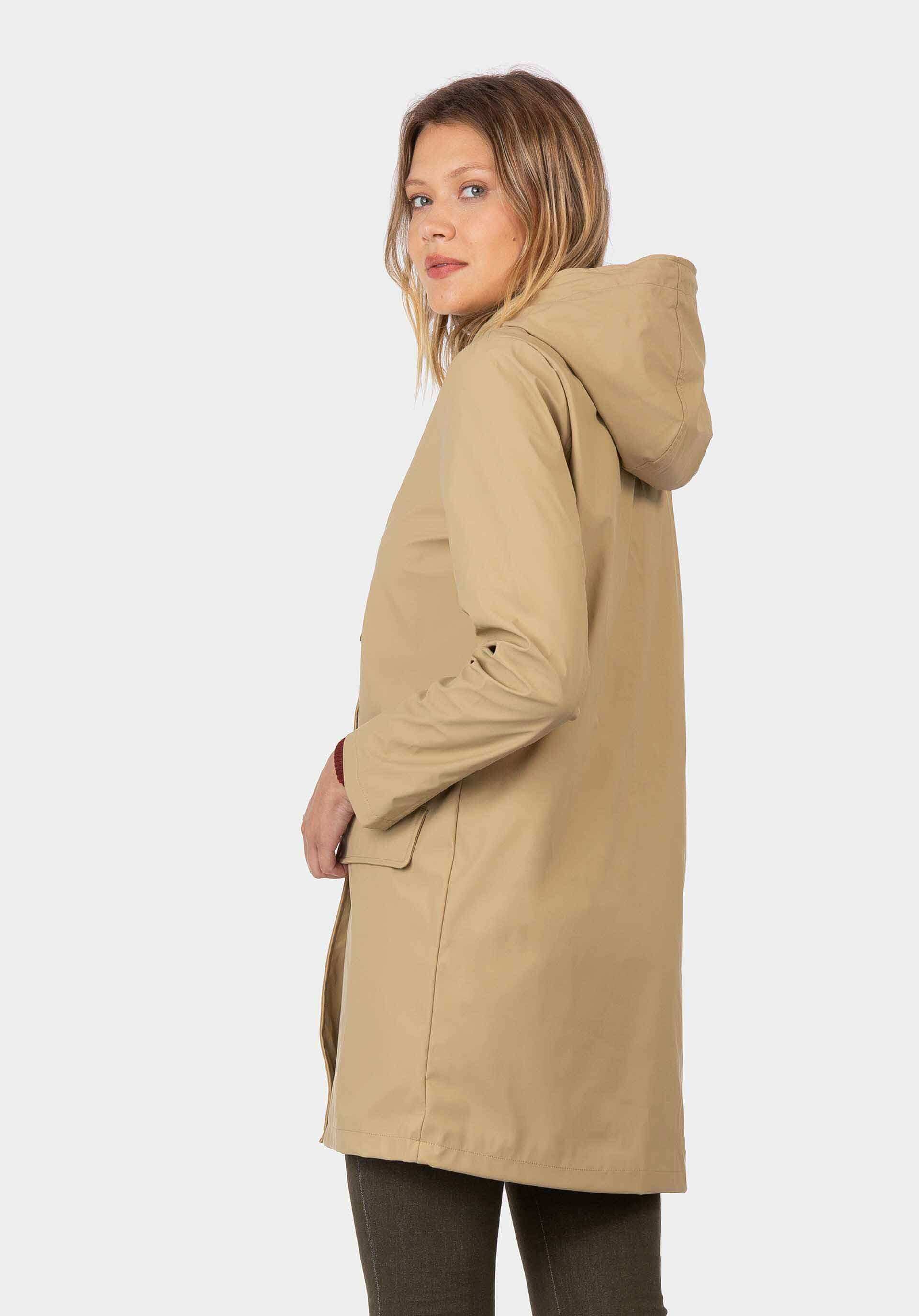 Gabardina bege com capuz para mulher da Tiffosi