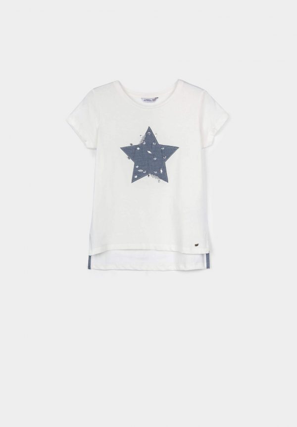 T-shirt com estrela para menina da Tiffosi