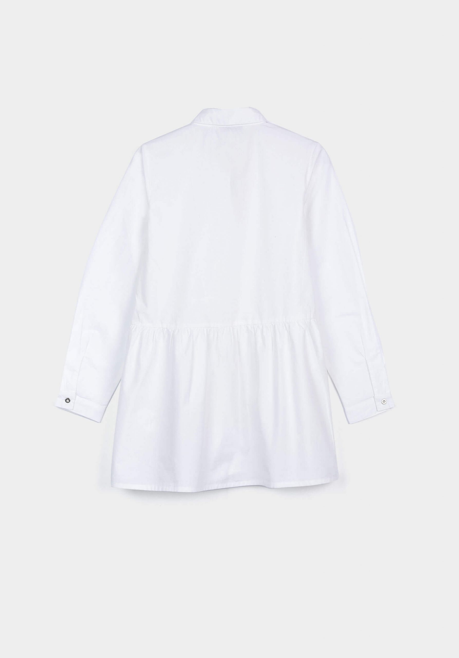 Camisa branca com franzido para menina da Tiffosi