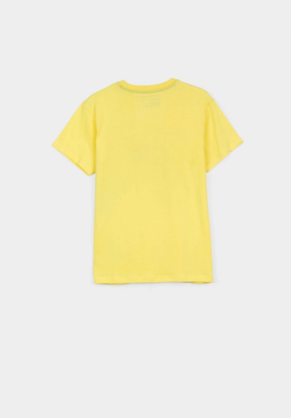 T-shirt amarela c/ bike para menino da Tiffosi