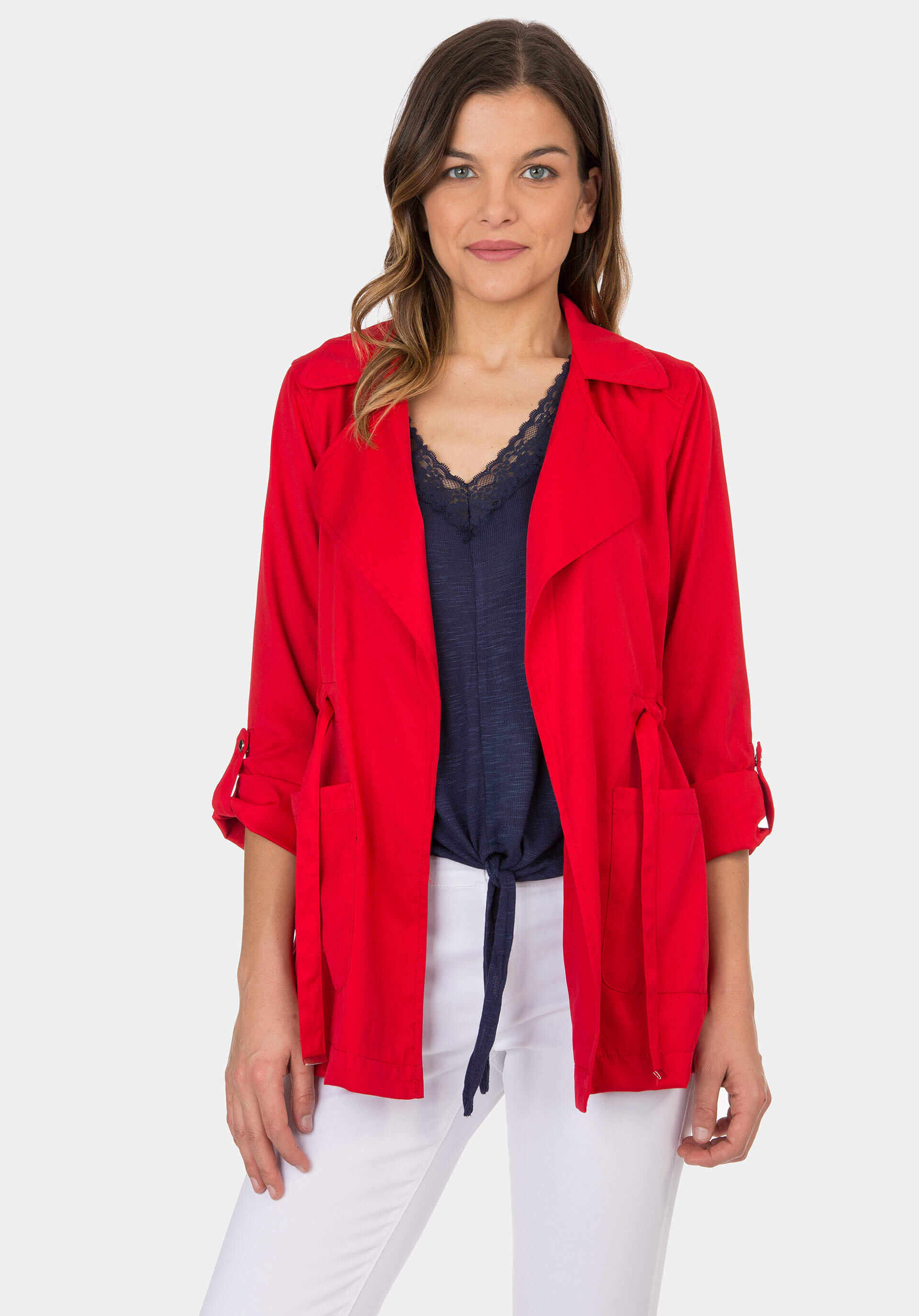 Casaco vermelho sem botões da Tiffosi para mulher