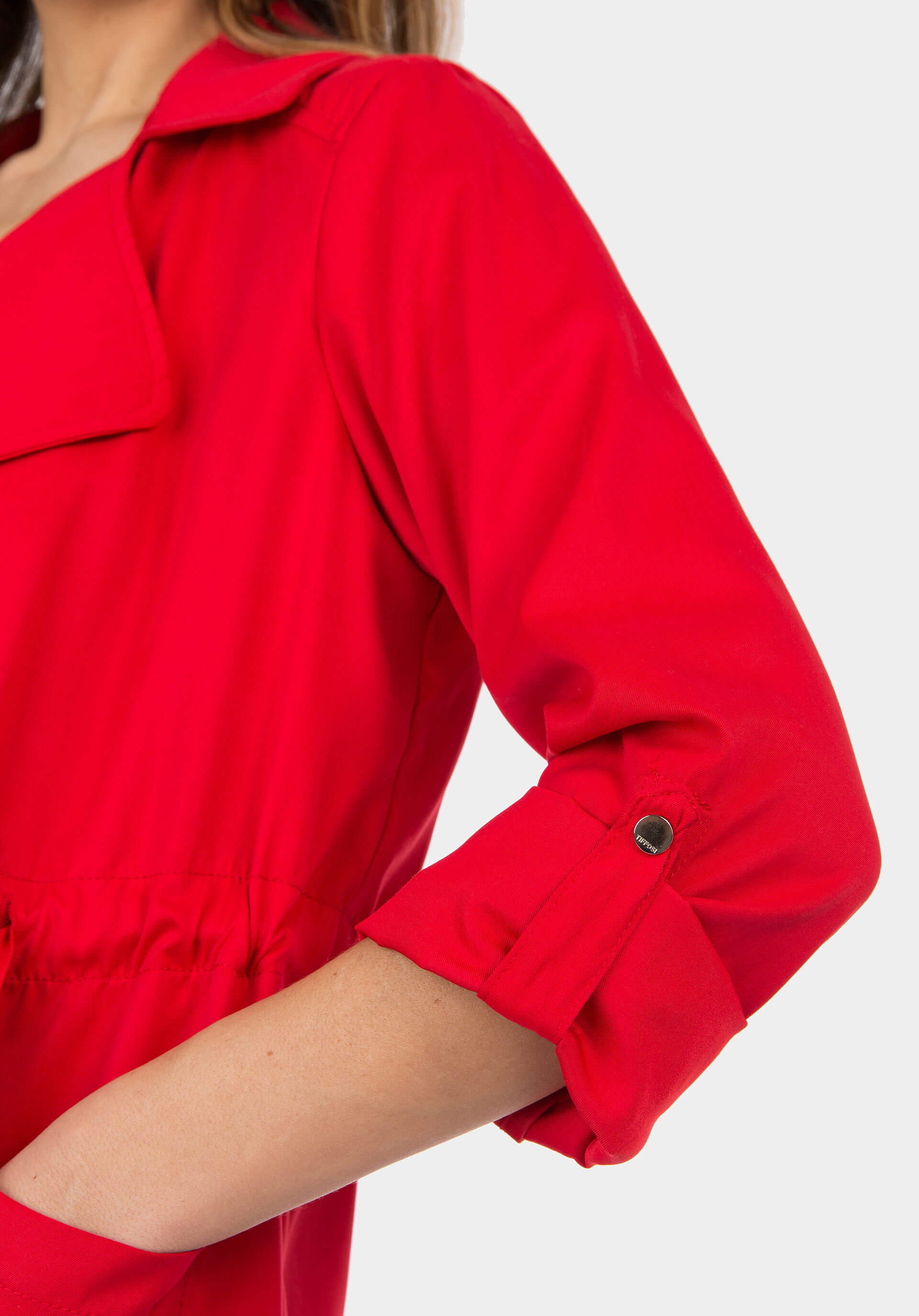 Casaco vermelho sem botões da Tiffosi para mulher