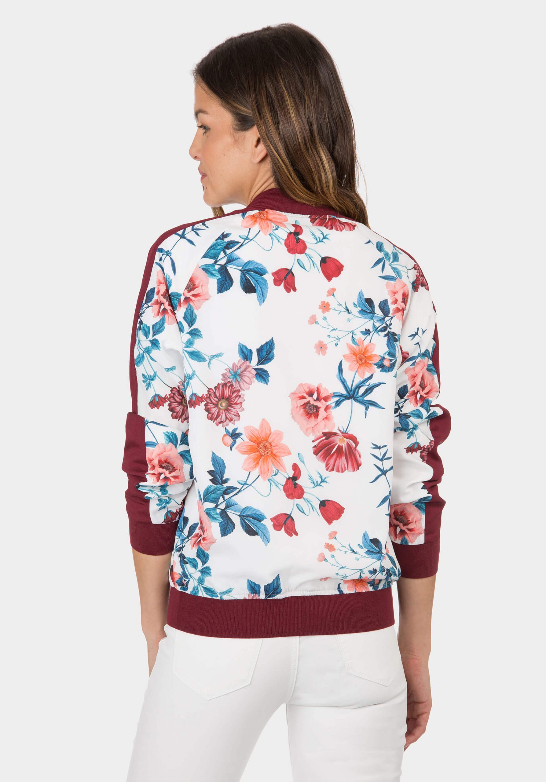 Bomber estampado floral para mulher da Tiffosi