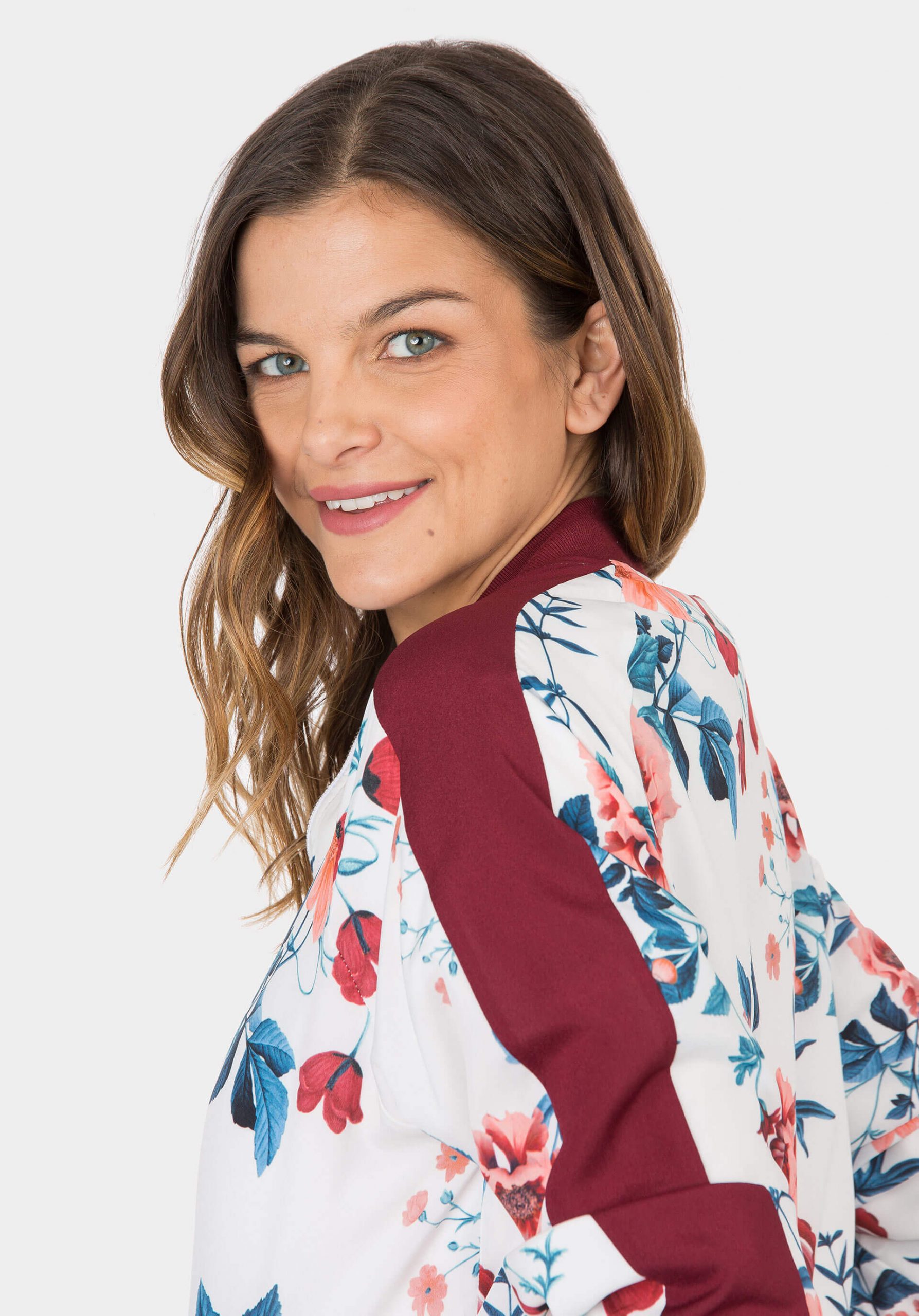 Bomber estampado floral para mulher da Tiffosi