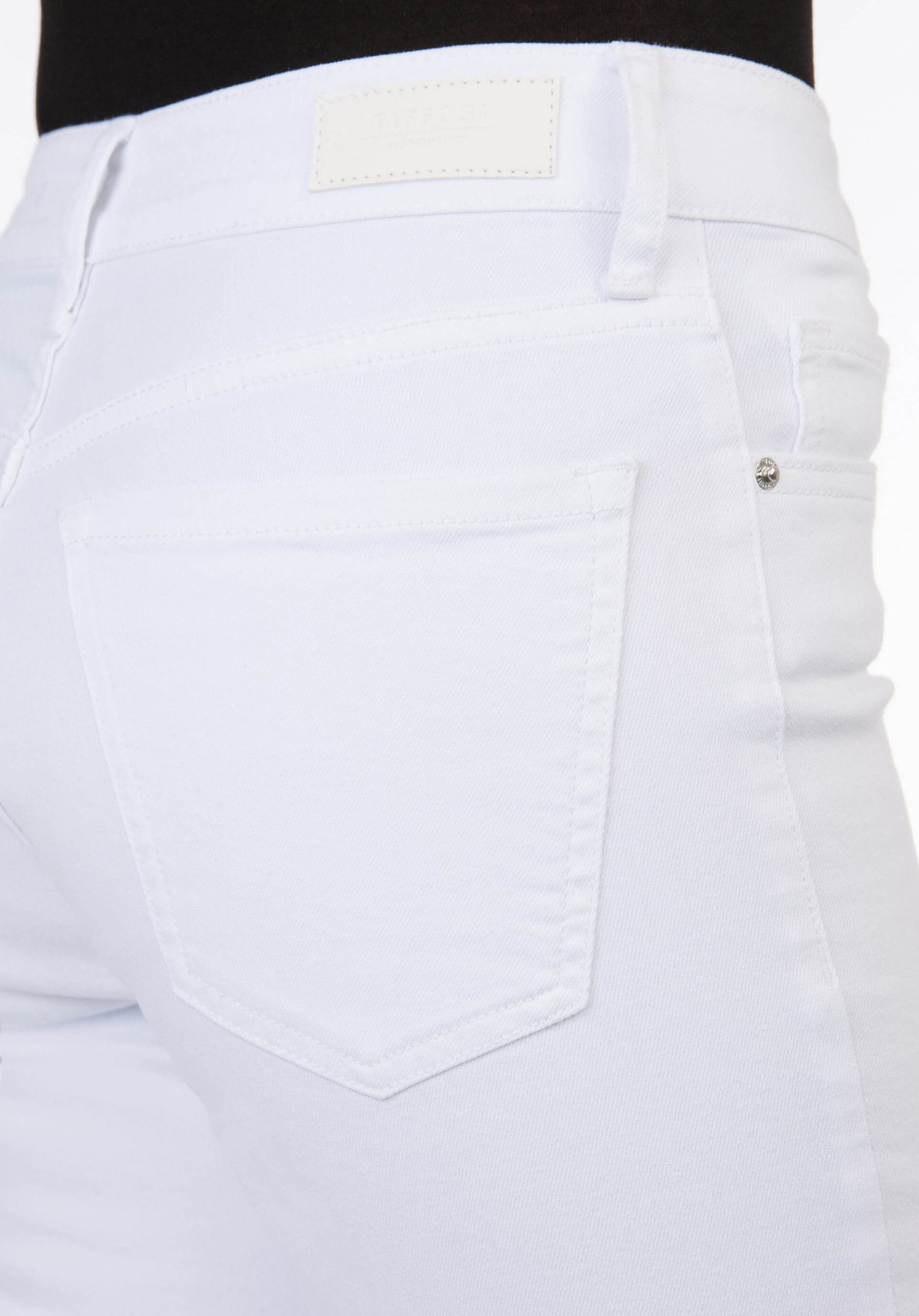 Calças nicky brancas cintura média para mulher da Tiffosi