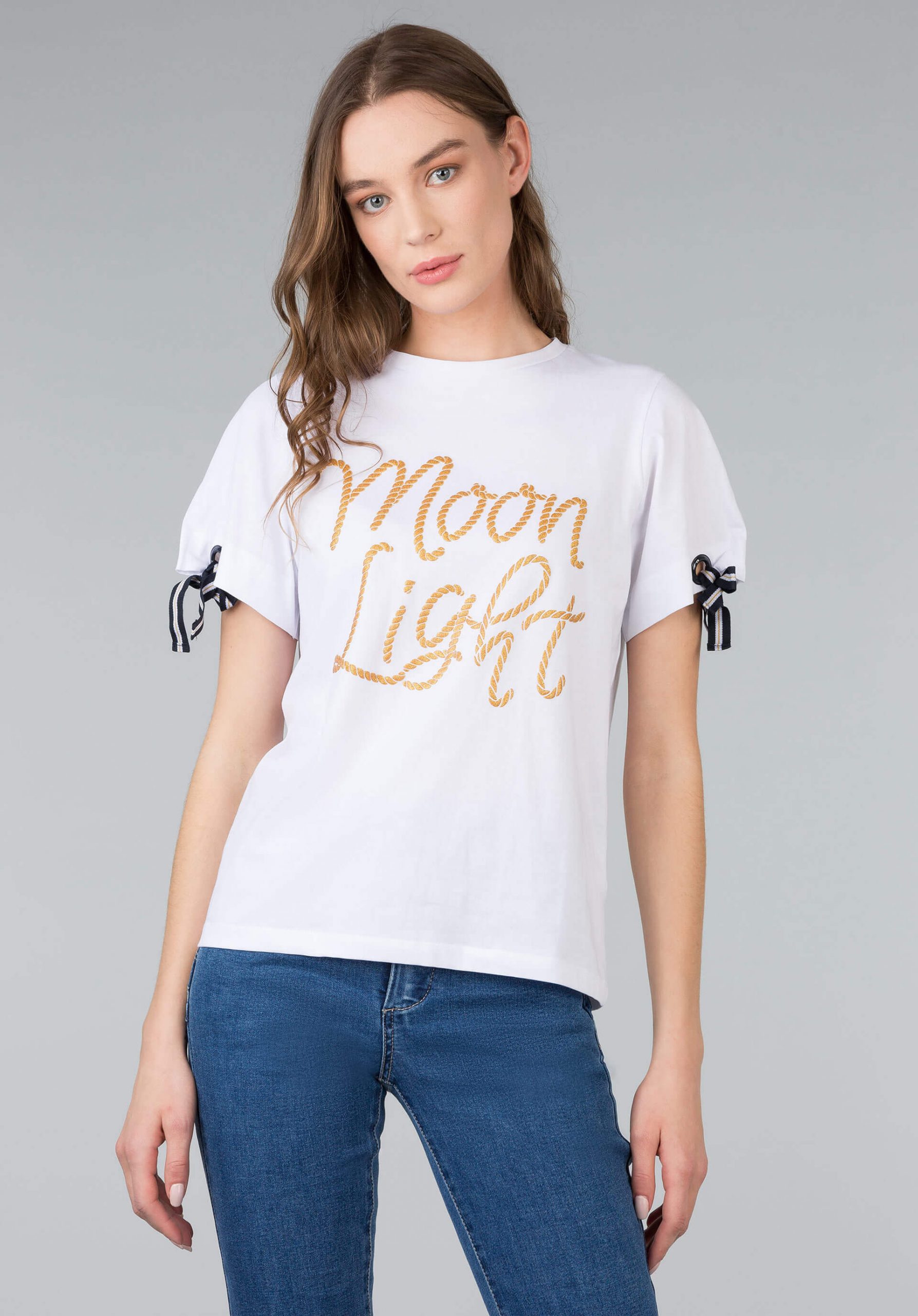 Camisola c/ texto dourado para mulher da Tiffosi