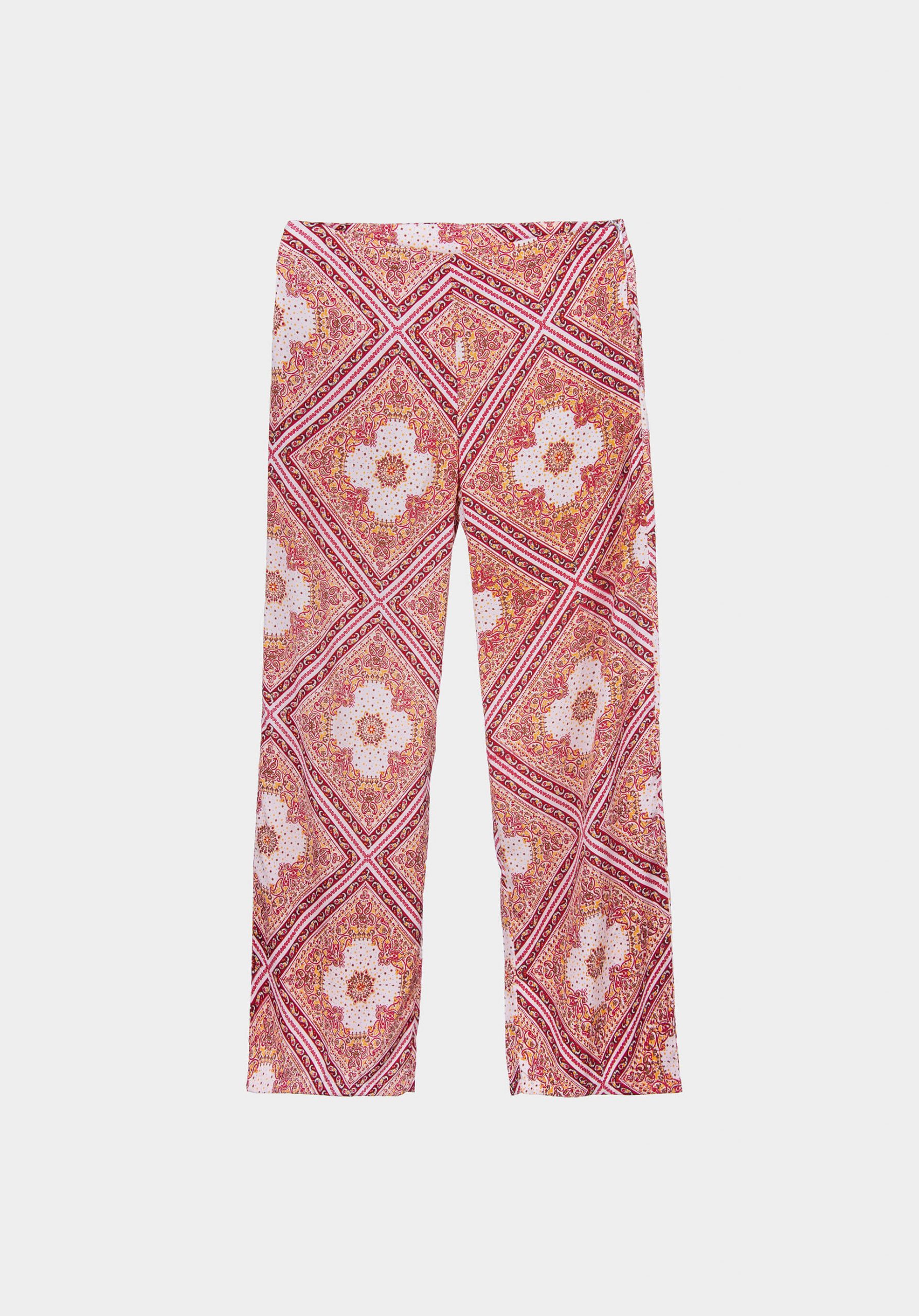 Calças largas c/ flores para mulher da Tiffosi