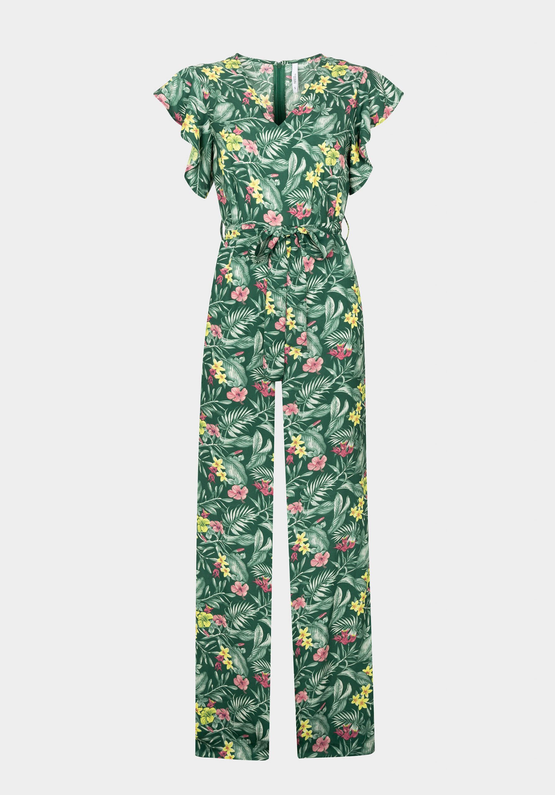 Jumpsuit verde c/ print floral para mulher da Tiffosi