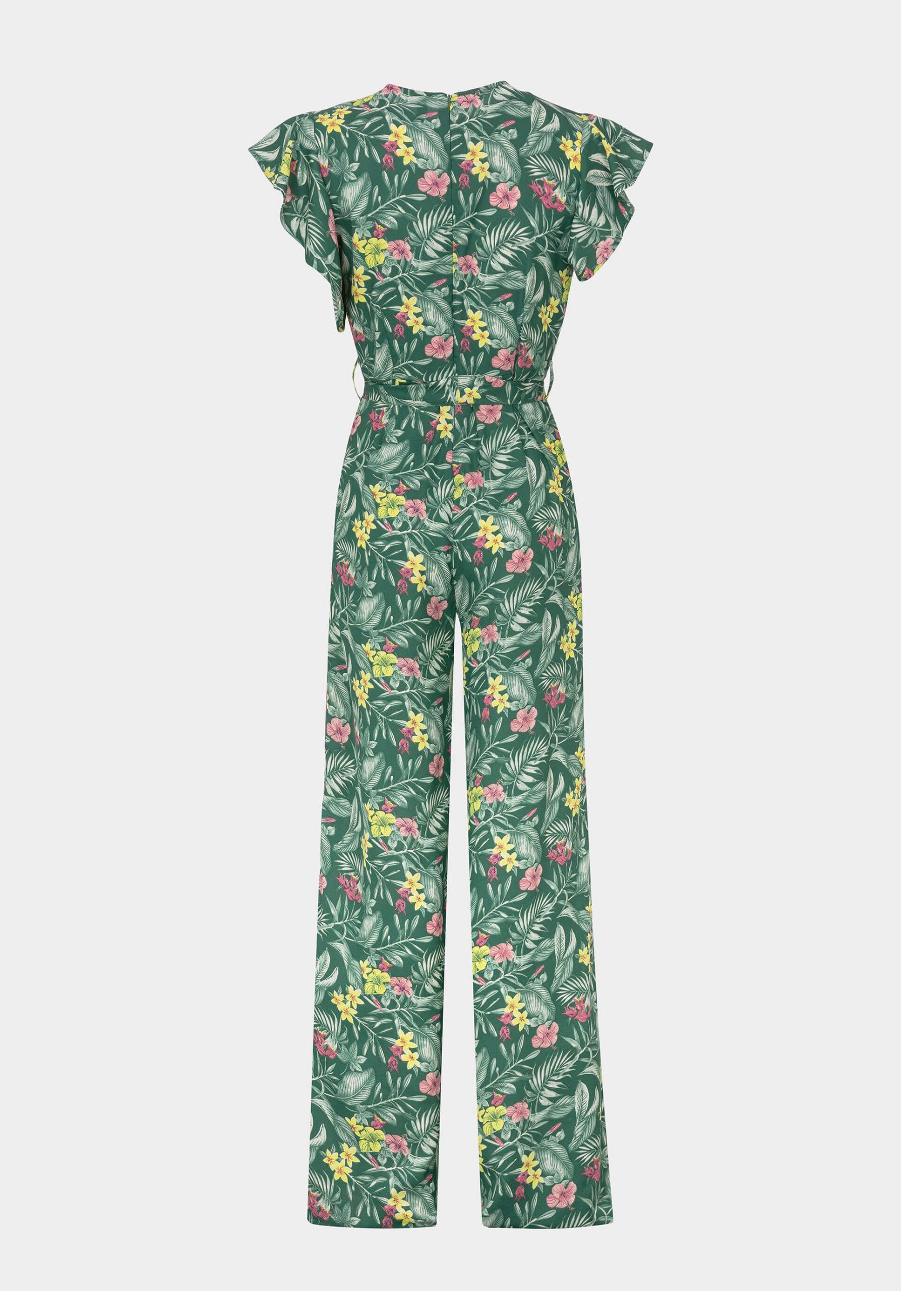 Jumpsuit verde c/ print floral para mulher da Tiffosi