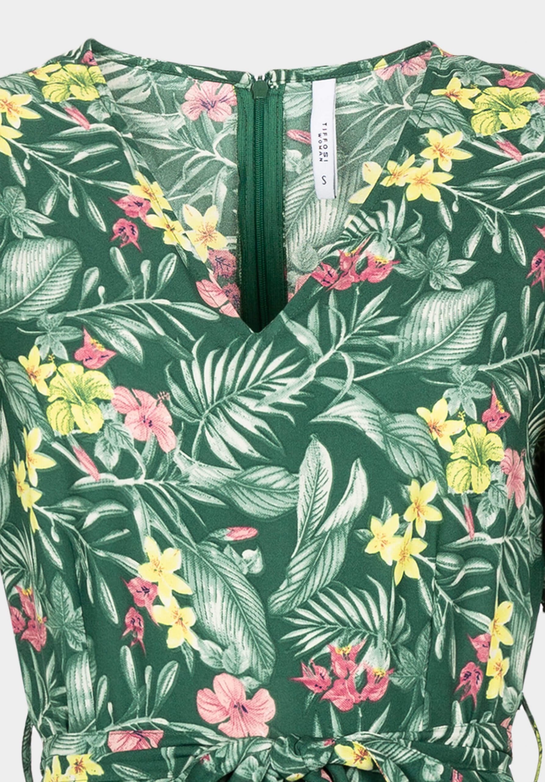 Jumpsuit verde c/ print floral para mulher da Tiffosi