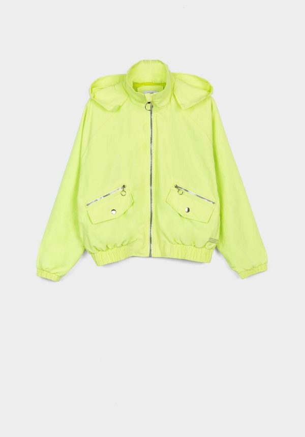 Casaco c/ capuz water resistant para menina da Tiffosi