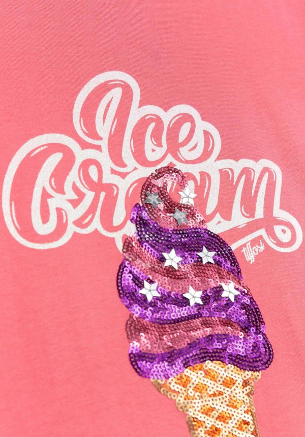 T-shirt ice cream para menina da Tiffosi