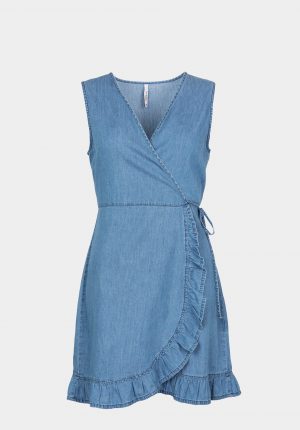 Vestido traçado de ganga para mulher da Tiffosi