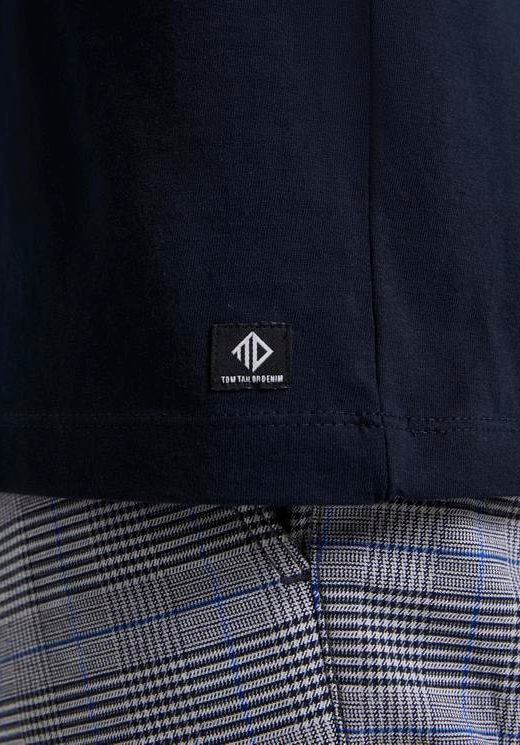 T-shirt azul com cabeção para homem da Tom Tailor