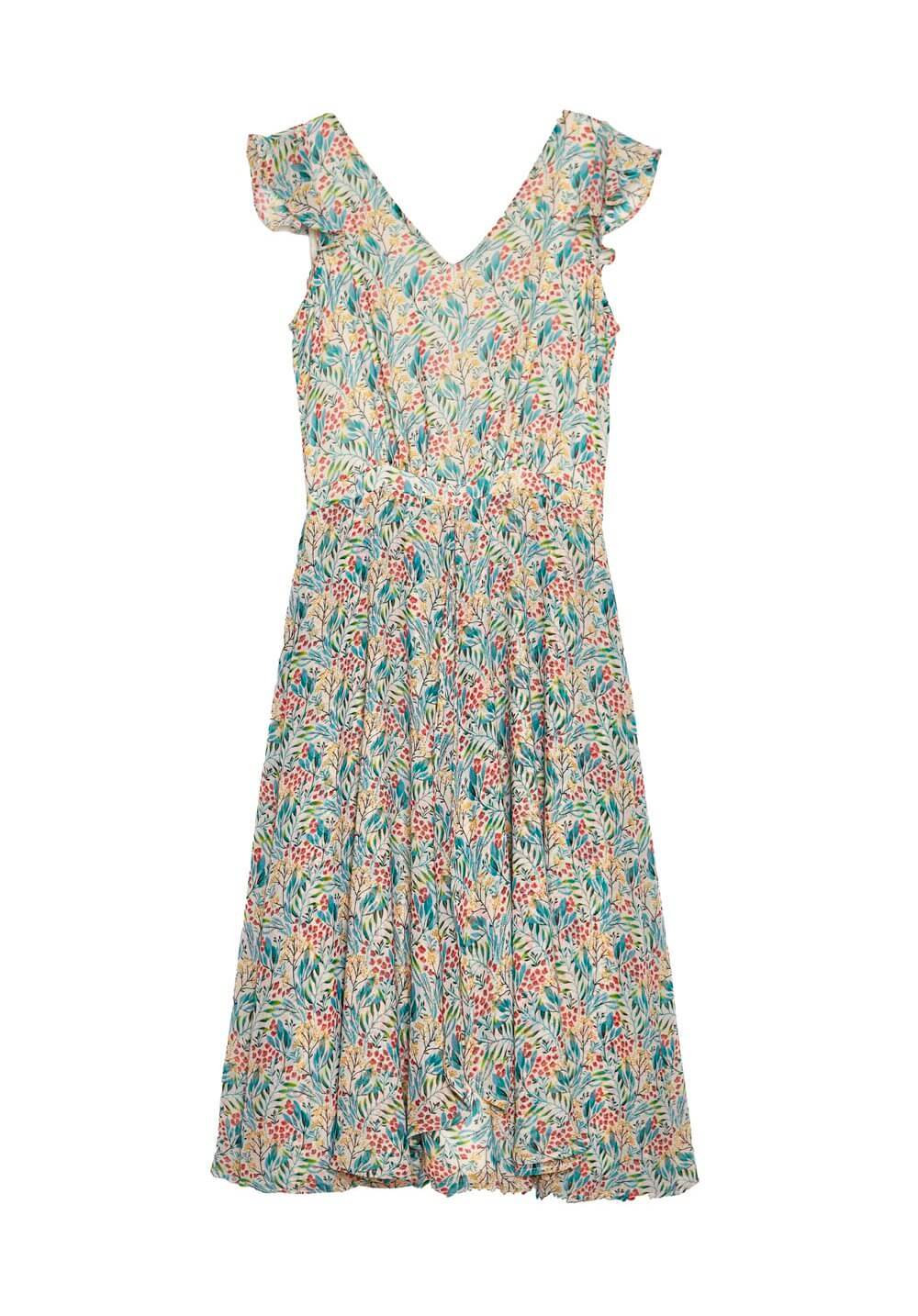 Vestido midi print floral para mulher da Md `m