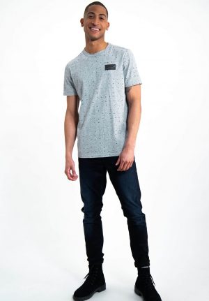 T-shirt cinza c/ print para homem da Garcia Jeans