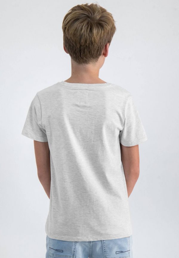 T-shirt cinza c/ estampa 3D para menino da Garcia Jeans