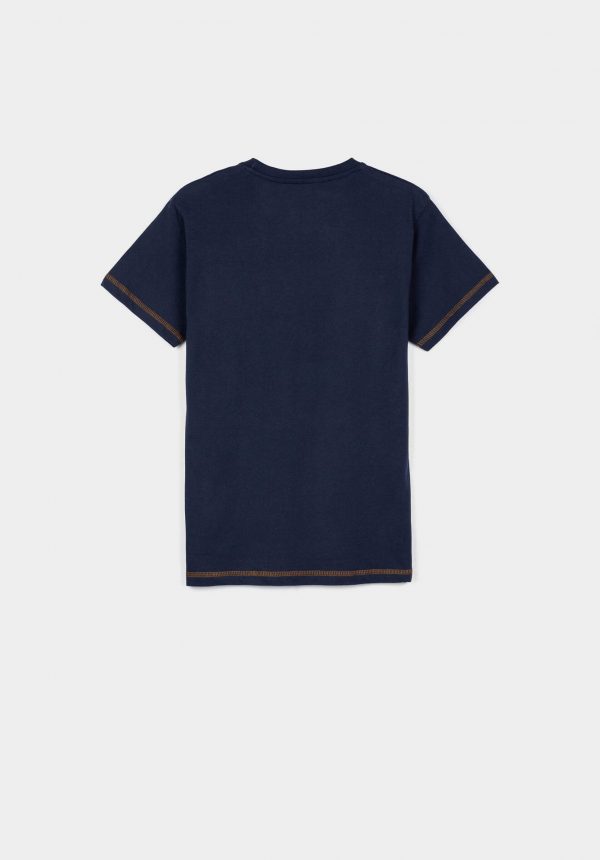 T-shirt azul c/ letras para boy da Tiffosi