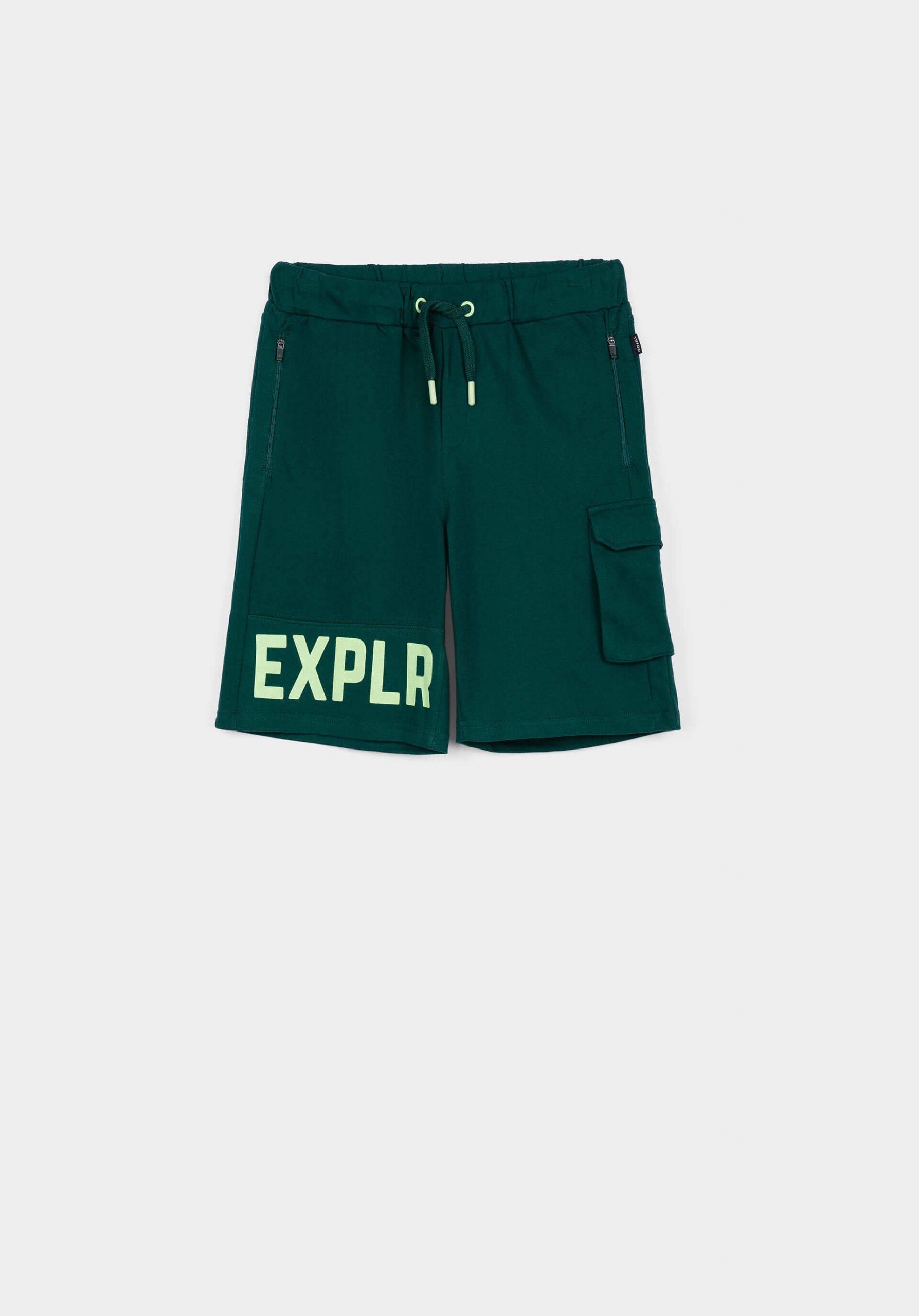 Calção verde c/ cordão para menino da Tiffosi