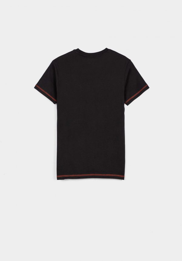 T-shirt preta c/ letras para menino da Tiffosi