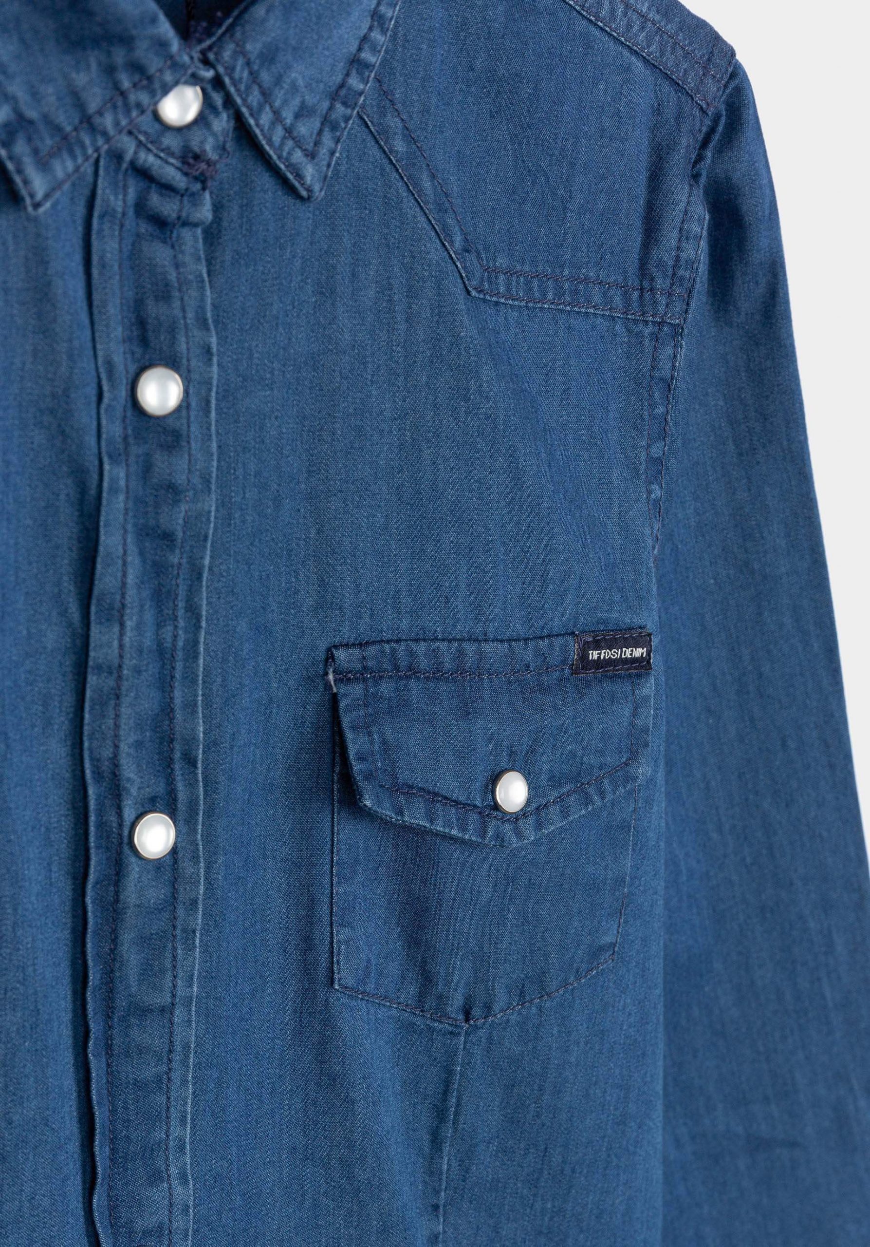 Camisa de ganga média para menina da Tiffosi