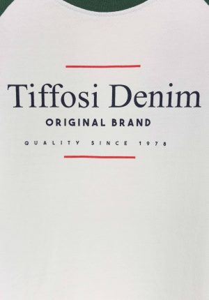 T-shirt branco e kaki para boy da Tiffosi