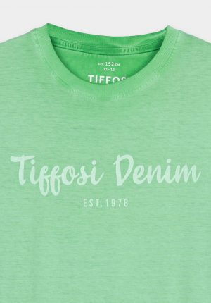 T-shirt verde agua para boy da Tiffosi