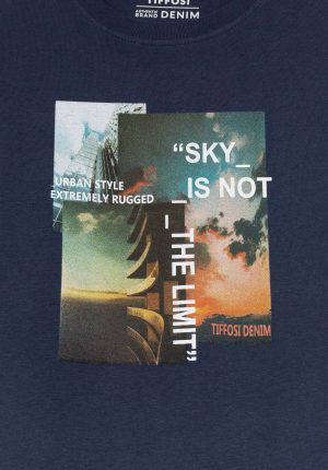 T-shirt long sleeve azul para boy da Tiffosi