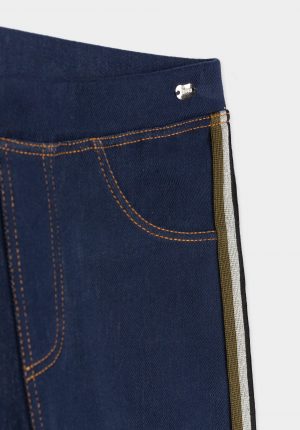 Jeggings de ganga azul c/ barra lateral para girl da Tiffosi