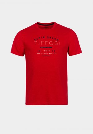 T-shirt vermelha com estampa para homem da Tiffosi