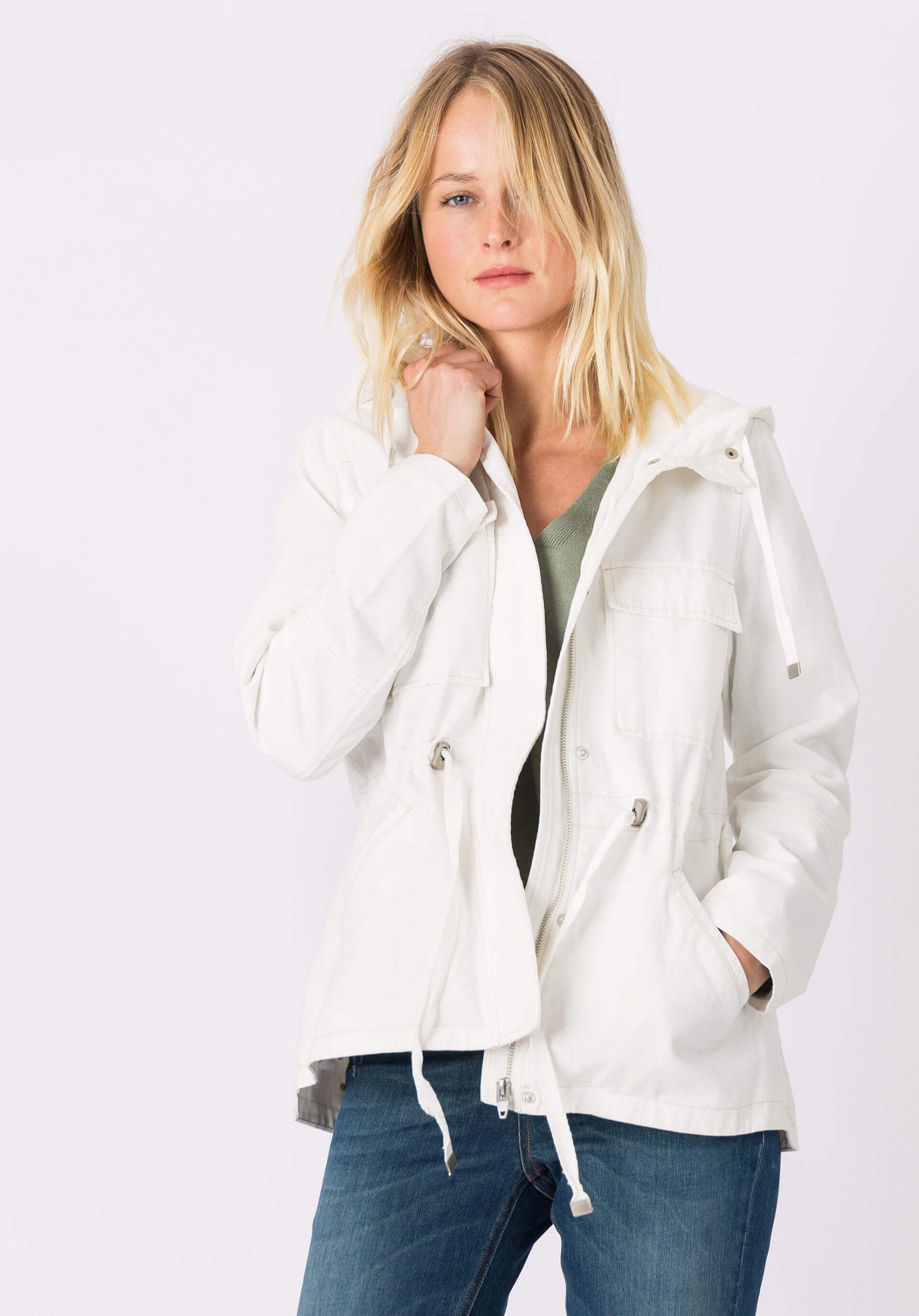 Parka branca c/ capuz - Tiffosi | Jutina | Compre Online