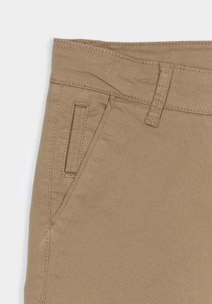 Calças de sarja bege para boy da Tiffosi