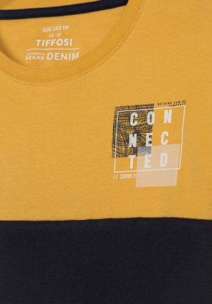 Longsleeve amarelo c/ barra para boy da Tiffosi