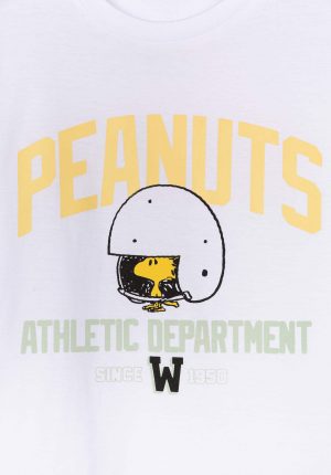 T-shirt branca c/ estampa peanuts para boy da Tiffosi