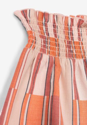 Calções laranja c/ riscas para girl da Tiffosi