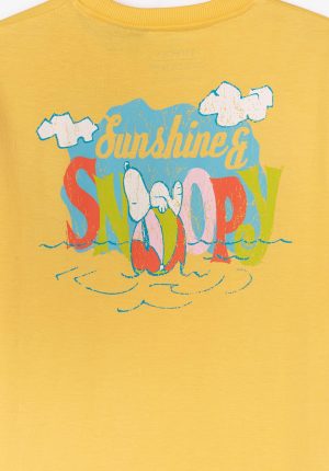 T-shirt amarela peanuts para boy da Tiffosi