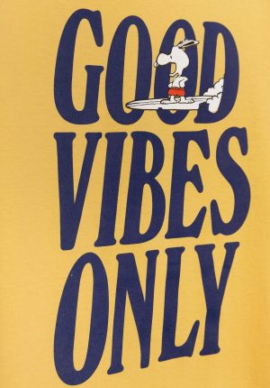 T-shirt amarela good vibes para boy da Tiffosi