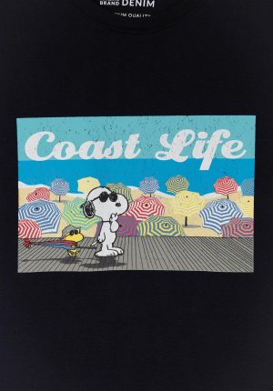 T-shirt azul coast life para boy da Tiffosi