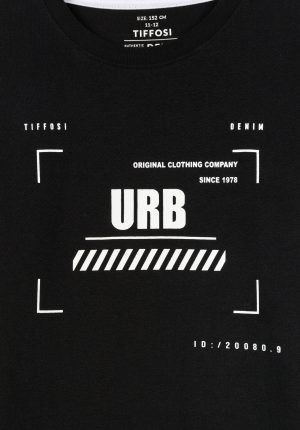 T-shirt preta c/ estampa para boy da Tiffosi