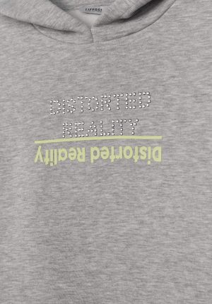 Hoodie curto cinza para girl da Tiffosi