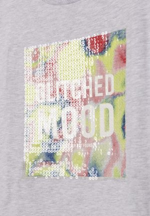 T-shirt cinza c/ lantejoulas para girl da Tiffosi