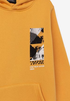 Hoodie amarelo c/ estampa para boy da Tiffosi
