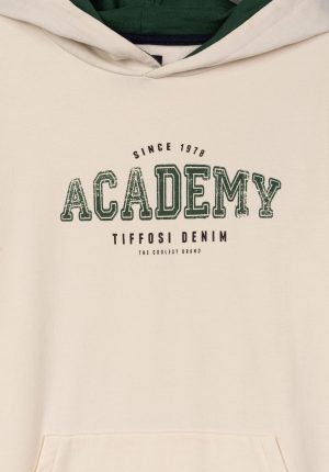Hoodie academy bege para boy da Tiffosi