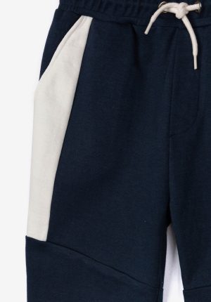Calças de treino azul c/ branco para boy da Tiffosi