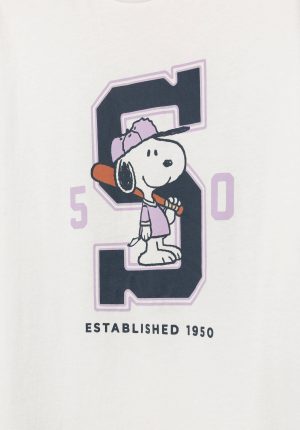 T-shirt branca do snoopy para girl da Tiffosi